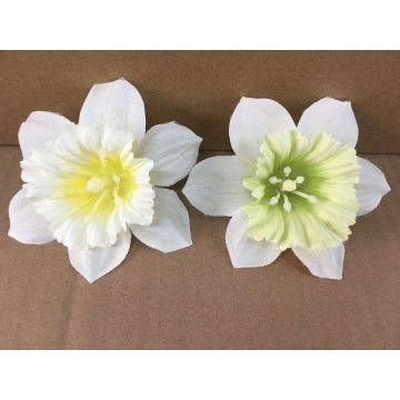 Ramo de narcisos artificiales LELA, blanco-verde, 35 cm, Ø 20 cm