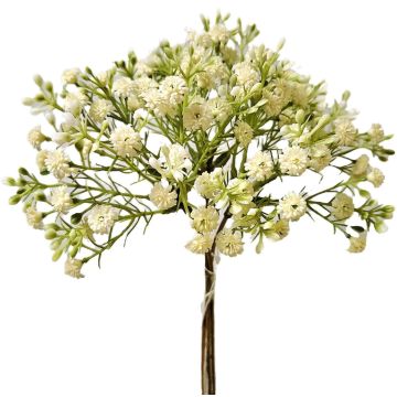 Ramo de flores artificiales de gypsophila CECILIA, blanco crema, 30 cm