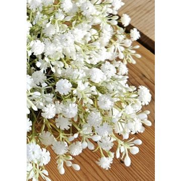 Corona de flores artificiales con gypsophila CECILIA, blanco crema, Ø 35 cm
