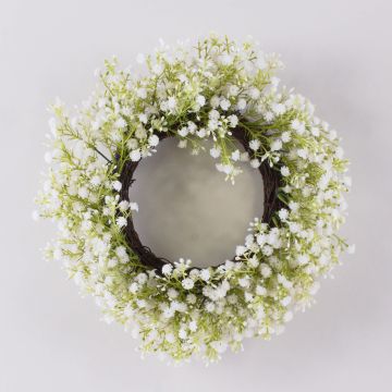 Corona de flores artificiales con gypsophila CECILIA, blanco crema, Ø 35 cm Corona de flores artificiales con gypsophila CECILIA, blanco crema, Ø 35 cm