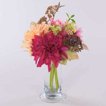 Ramo de flores artificiales Dalia SAHNY con bola de nieve, rosa, 27 cm Ramo de flores artificiales Dalia SAHNY con bola de nieve, rosa, 27 cm