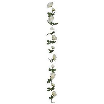 Guirnalda de flores artificiales USTLER, blanca, 180 cm Guirnalda de flores artificiales USTLER, blanca, 180 cm