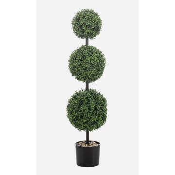 Boj artificial de 3 bolas TOM, maceta decorativa, crossdoor, tronco artificial, 100 cm Boj artificial de 3 bolas TOM, maceta decorativa, crossdoor, tronco artificial, 100 cm