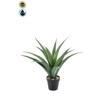Agave americana artificial QUINTINUS, maceta decorativa, crossdoor, verde, 45 cm