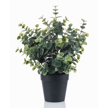 Eucalipto artificial GLIWEN en maceta decorativa, verde-gris, 30 cm
