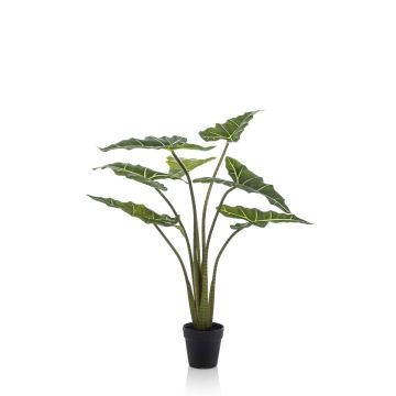 Planta artificial Alocasia Sanderiana MUNAY en maceta decorativa, verde, 100 cm