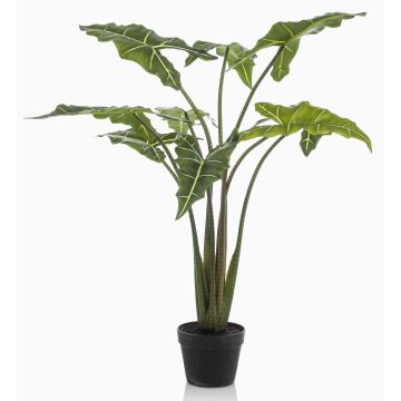 Planta artificial Alocasia Sanderiana MUNAY en maceta decorativa, verde, 120 cm