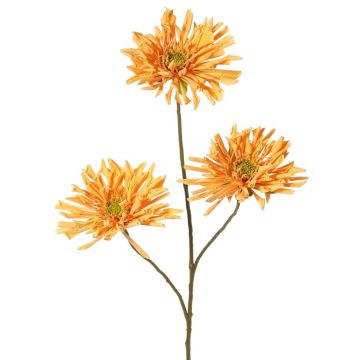 Rama artificial de crisantemo LASDIM, amarillo ocre, 75 cm, Ø 11 cm