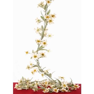 Guirnalda artificial de edelweiss alpino WALSIMA, blanco, 180cm, Ø5-6cm