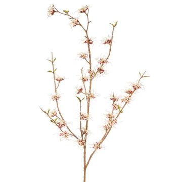 Rama artificial de hamamelis XYLA, flores, crema-rojo, 120 cm, Ø5 cm