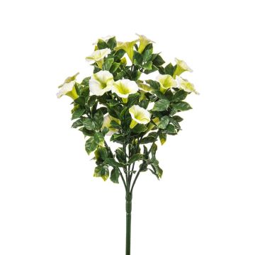 Flor artificial petunia FINVON en varilla, crossdoor, blanca, 27 cm