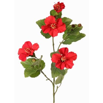 Rama decorativa de hibisco TELSIMA con flores, rojo, 80cm Rama decorativa de hibisco TELSIMA con flores, rojo, 80cm