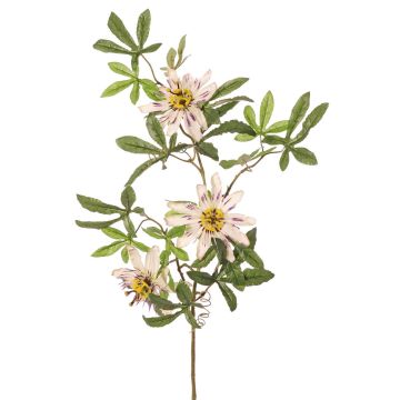Rama artificial de pasiflora WEPUNY, violeta y blanco, 75 cm, Ø 7-10 cm