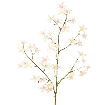 Rama artificial de saxífraga PALSIMA con flores, rosa-verde, 75 cm