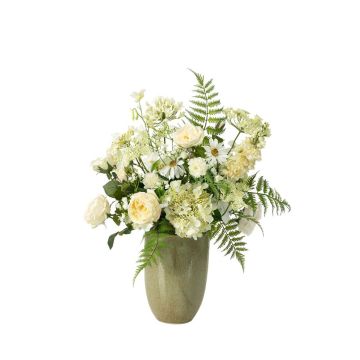Ramo de flores artificiales FEME, blanco, 70 cm, Ø 45 cm Ramo de flores artificiales FEME, blanco, 70 cm, Ø 45 cm