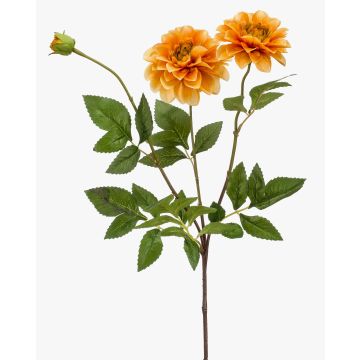 Flor decorativa dalia NAXOS con flores, naranja-amarillo, 70 cm