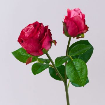 Flor artificial rosa RENATUS, fucsia-rosa, 45cm, Ø6-8cm Flor artificial rosa RENATUS, fucsia-rosa, 45cm, Ø6-8cm