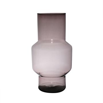 Jarrón FORTUNATO de cristal, reciclado, violeta-transparente, 35cm, Ø19cm