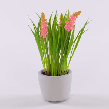 Flor artificial de muscari NARMADA en maceta de cemento, rosa, 20 cm Flor artificial de muscari NARMADA en maceta de cemento, rosa, 20 cm