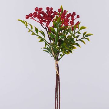 Rama artificial de serbal ELNATAN en ramo, frutos, rojo, 30 cm