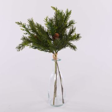 Ramitas decorativas de pino KIGANJA en ramo con piñas, verdes, 35 cm