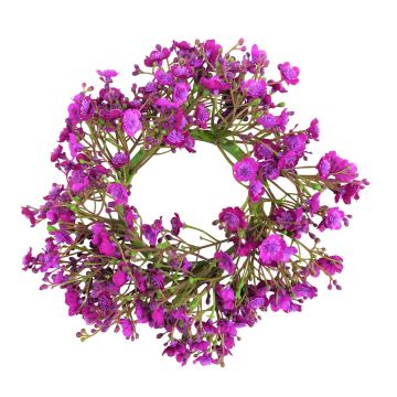 Corona de gypsophila artificial LITAGO, violeta, Ø 20 cm