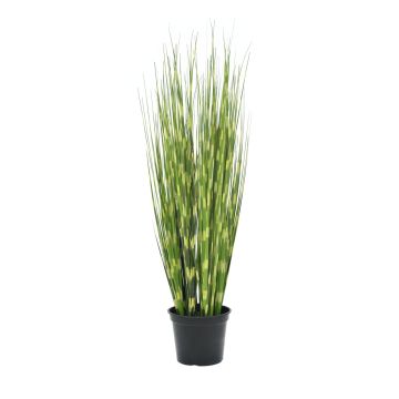 Hierba artificial de miscanthus sinensis ZAVIAN, verde-amarillo, 90cm