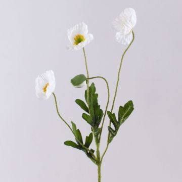 Rama de amapola artificial OXANDRINE, blanco crema, 60 cm Rama de amapola artificial OXANDRINE, blanco crema, 60 cm