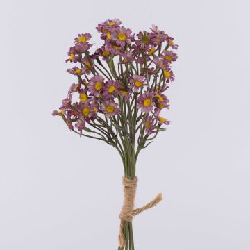 Ramo de flores artificiales crisantemos pequeños WEMKE, azul claro-lila, 35 cm, Ø 13 cm