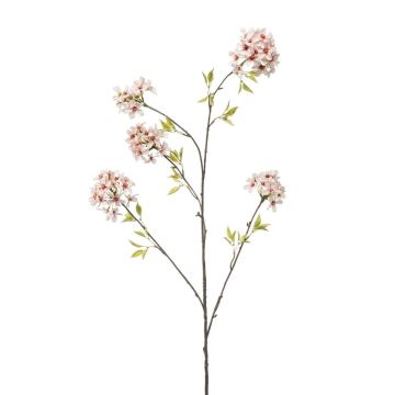 Rama artificial de cerezo ornamental SLIRKO con flores, rosa claro, 115 cm