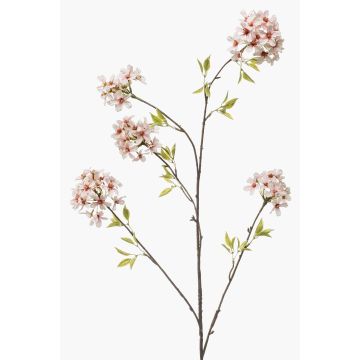 Rama artificial de cerezo ornamental SLIRKO con flores, rosa claro, 115 cm