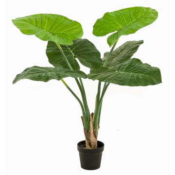 Planta artificial Alocasia Calidora NICAS, maceta decorativa, verde, 90 cm