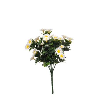 Marguerita artificial DRUMIX en varilla, crossdoor, blanca, 28 cm