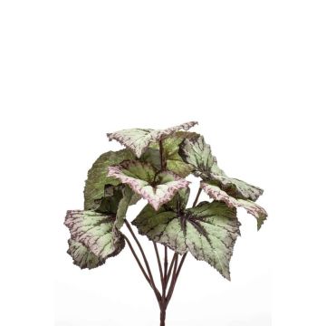 Planta artificial Begonia de hoja BLAROM en varilla, crossdoor, gris-lila, 25 cm