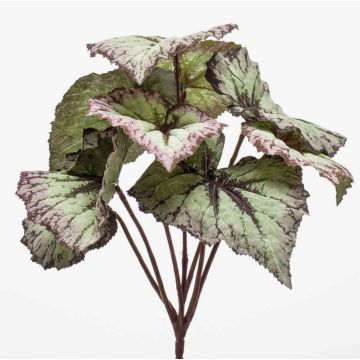 Planta artificial Begonia de hoja BLAROM en varilla, crossdoor, gris-lila, 25 cm