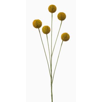 Flor artificial baqueta AMELDA, amarilla, 70 cm