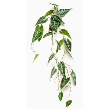 Planta artificial Alocasia sanderiana EXEVLO en varilla, colgante, verde, 80 cm