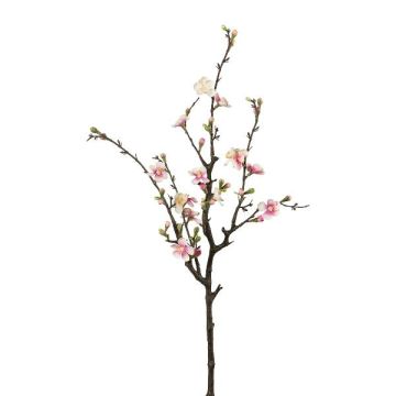 Rama artificial de flores de membrillo VORLIN con flores, rosa claro, 75 cm