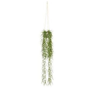 Colgante artificial Rhipsalis SNOLTA en maceta decorativa, verde, 90 cm