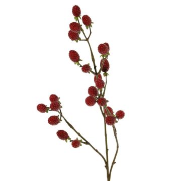 Rama decorativa de mora URUMA con frutos, roja, 90 cm