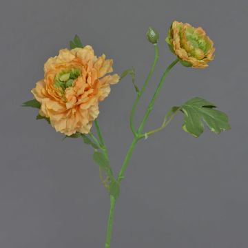 Rama artificial de ranúnculo SAGARA, amarillo-naranja, 45 cm, Ø5-8 cm