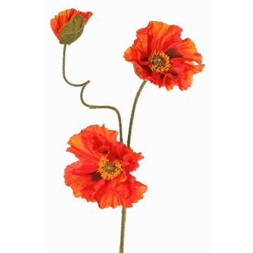 Rama de amapola artificial PEJA, naranja, 90 cm, Ø 11-13 cm Rama de amapola artificial PEJA, naranja, 90 cm, Ø 11-13 cm
