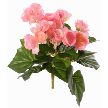 Begonia artificial BIRMA en varilla, rosa, 20cm, Ø3-5cm