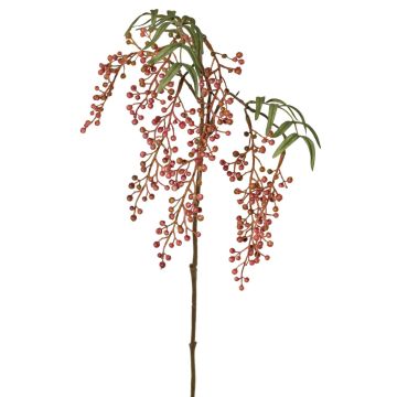 Rama de serbal artificial JANNAH con frutos, rosa-verde, 85 cm