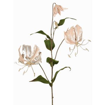 Rama de gloriosa de terciopelo DINFAS, rosa pálido-dorado, 80cm Rama de gloriosa de terciopelo DINFAS, rosa pálido-dorado, 80cm