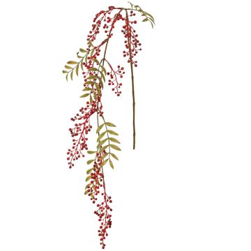 Rama de serbal artificial JANNAH con frutos, roja, 120 cm