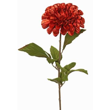Dalia de terciopelo TINFAS, naranja oscuro, 60cm, Ø13cm