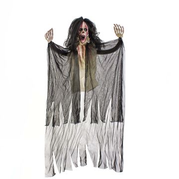 Decoración de Halloween fantasma / figura fantasma SKYLER con función de movimiento y sonido, LED, 95 cm Decoración de Halloween fantasma / figura fantasma SKYLER con función de movimiento y sonido, LED, 95 cm