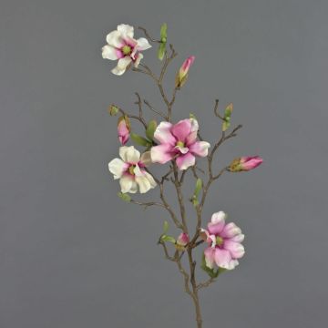 Rama de magnolia sint&eacute;tica MARGA, rosa-fucsia, 80cm, &Oslash;6-8cm