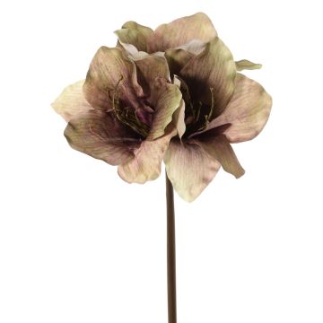 Amaryllis artificial SARDUAN, verde-rosa, 65 cm, Ø 10 cm